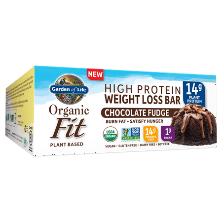 Garden of Life Organic Fit Bar, Chocolate Fudge, 14g Protein, 12