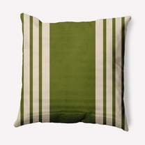 Simply Daisy 18" x 18" Stripe Indoor/Outdoor Polyester Throw Pillow, Olive