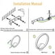 thumbnail image 4 of Aplique LED de pared para interior de 13 W, redondo, blanco cálido 3000 K, diseño moderno para dormitorio, salón, escalera, pasillo, CA 220 V [Clase energética A+], 4 of 5