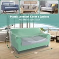 thumbnail image 2 of Limerenc Clear Thicker Couch Cover, Plastic Clear Waterproof Couch Cover, Heavy-Duty Vinyl Sofa Furniture Protection, Against Cat Dog Clawing, 2 Pack, 2 of 6