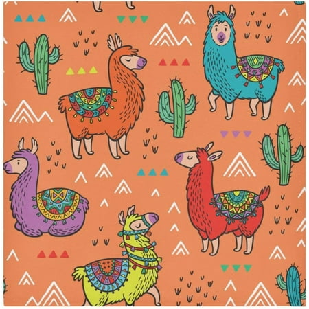 GZHJMY Llama Pattern Napkins Table Decorations Napkin Set for Gift Giving, Dining, Parties 20 x 20in