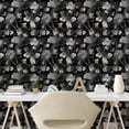 thumbnail image 2 of Ambesonne Buds Pattern Peel & Stick Wallpaper for Home, Dreamy Floral Gothic, 13"x72", Charcoal Grey Pale Grey, 2 of 5