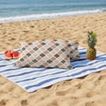 thumbnail image 2 of 2 Pack Outdoor Waterproof Throw Pillows, Geometric Morocco Lattice Plaid Decorative Rectangle Pillow Case Patio Pillows for Chair Couch Sofa 20x12in, 2 of 9