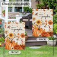thumbnail image 2 of Fall Hello Pumpkins Garden Flag 12 x 18 Inches, Thanksgiving Country Sunflower Bird Berry Leaf Weather Proof Outdoor Patio Flags Double Sided Small Garden Decoration for Yard Outside Home, 2 of 9