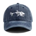 thumbnail image 2 of Gorra de béisbol de espina de pescado, sombreros desgastados de verano para papá, gorras de hueso de pescado con esqueleto de pesca al aire libre para hombres, MZ-496, 2 of 4