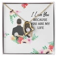 thumbnail image 4 of I Love You Because You Are My Life Forever Necklace w Message Card, 4 of 7