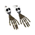 thumbnail image 4 of 1 Pendientes colgantes de mano de fantasma únicos, aretes extraños de Halloween, Calavera para cabeza, 4 of 5