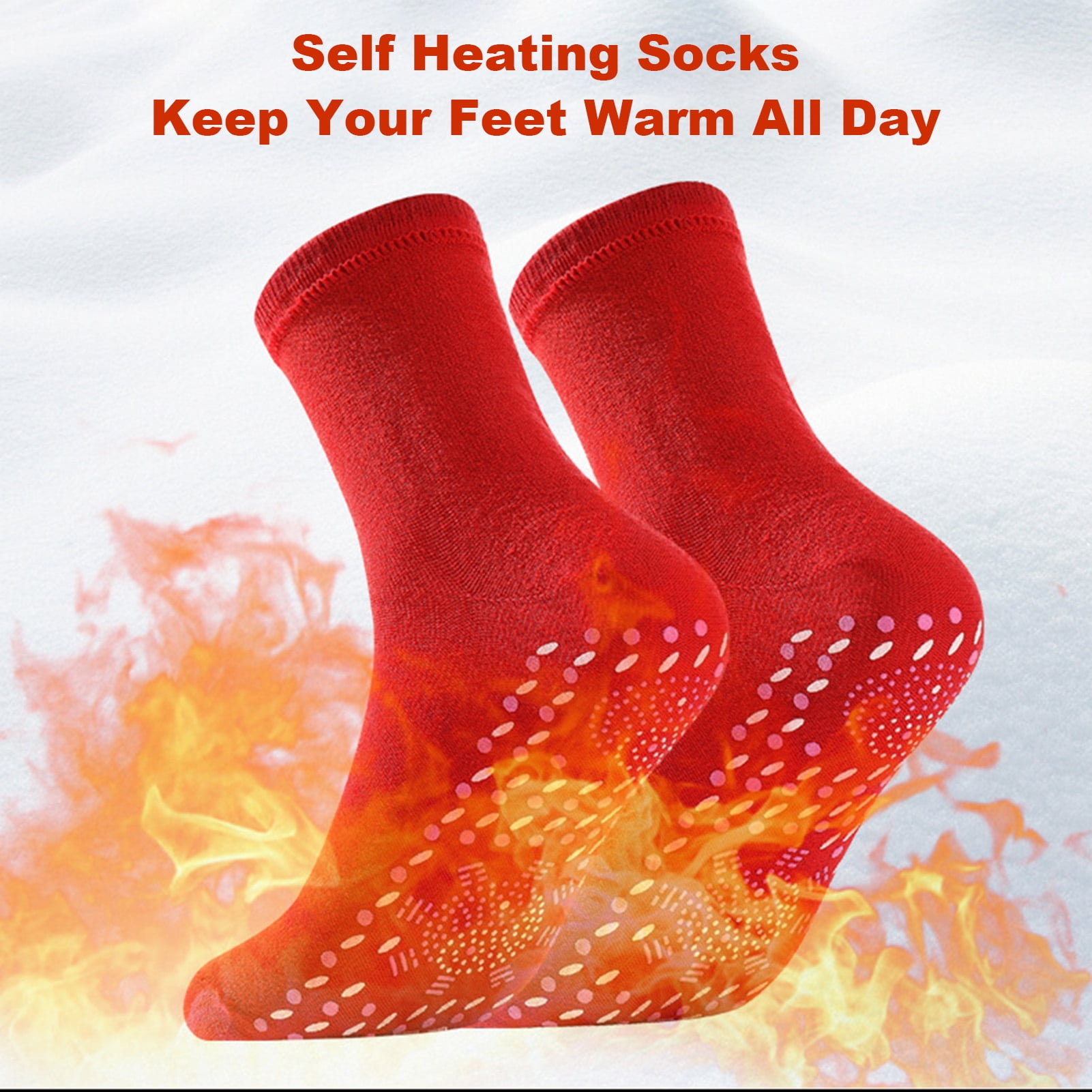 Self-Heating Socks Women Men Winter Warm Tourmaline Massage Socks Breathable Comfortable Unisex Warm Foot for Outdoor Hiking Skiing 
