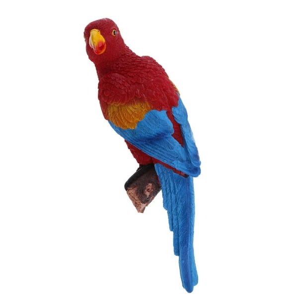 20 De Resina Gran Modelo De Aves De Estatuil Juguetes Para Jardín Ornamento arte Decoración Decoración Colgante De Jardín de 38 cm CUTICAT Ornamento de loros realistas