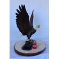 thumbnail image 4 of Nifao Perched eagle bronze statue – Home Decor Sculpture, 35"L x 21"W x 29"H, 4 of 10