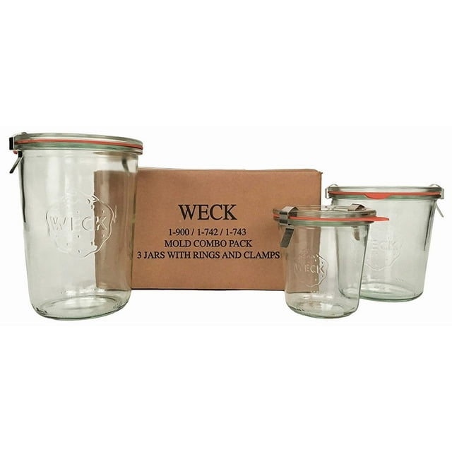 Combo de frascos de vidrio WECK Standard, 3 piezas