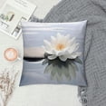 thumbnail image 2 of Shiartex Fall Decor Lotus and Stone Pillow Covers for Couch Sofa Indoor Outdoor with Zipper Closure Throw Pillow Cover 1PC 12x12in, 2 of 5