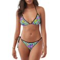 thumbnail image 1 of Fotbe Graffiti Pineapples Traje de Baño para Mujer de Dos Piezas – Bikini Sexy de Tirantes Tipo Halter con Diseño Triangular, 1 of 6