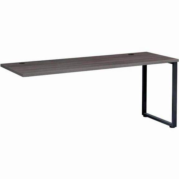 Global Industrial 695606 Interion Open Plan Return Desk - 48 x 24 x 29 in. - Charcoal Top with Black Legs
