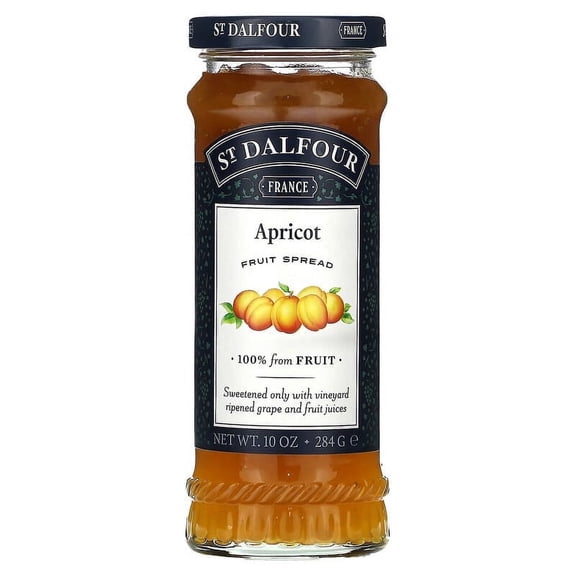 St. Dalfour, Apricot Fruit Spread, 10 oz (284 g) Pack of 2