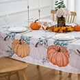 thumbnail image 4 of Fall Tablecloth 60x84 Inch Rectangular Table Cloth - Thanksgiving Orange Pumpkin Buffalo Plaid Oblong Polyester Table Cover Reusable Water Resistant for Outdoor Holiday Party Picnic, 4 of 8