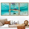 thumbnail image 2 of wall26 Framed Canvas Print Wall Art Set Tropical Island Ocean Underwater Stingray Nature Animals Photography Realism Rustic Landscape Colorful for Living Room, Bedroom, Office - 16"x24"x3 N, 2 of 5