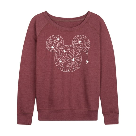 Mickey & Friends - Mickey Spider Logo - Women's Lightweight French Terry Long Sleeve Shirt