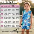 thumbnail image 7 of chaqlin Hawaii Blue Flowers Girls Shorts Set Sleeveless Top and Elastic Waist Shorts with Pockets Soft Graphic Summer Outfits for Sports Casual Wear 5-14 Years Old, 7 of 7