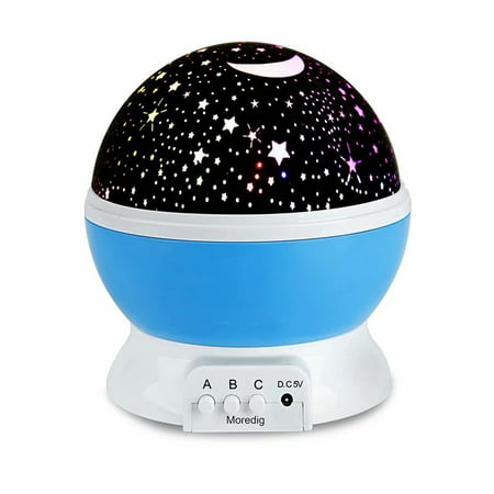 VicTsing Romantic Rotating Spin Night Light Star Moon Sky Projector Ceiling Romantic Cosmos Lamp for Children Kids in