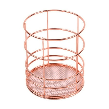 Walmart Rose Gold Basket EWAVINC Exquisite Iron Storage Baskets Home Garden Metal Copper Rose Gold Wire Mesh Storage Basket Stock ()