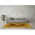 thumbnail image 3 of Ahgly Company Machine Washable Indoor Rectangle Persian Yellow Traditional Area Rugs, 6' x 9', 3 of 4
