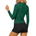 thumbnail image 5 of Odeerbi 3-14 Years Toddler Kids Teen Girls 2-Piece Long Sleeve Rash Guard Set Solid Color UPF 50+ Quick Dry Surfing Swimsuit with Boyshorts, 5 of 7