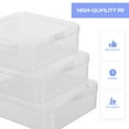 thumbnail image 4 of FENGGUIQU 3Pcs Multi-Functional White Plastic Storage Boxes Portable Jewelry Organizer with Large Capacity for Home, 4 of 6