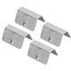 thumbnail image 1 of Clips deflectores de viento, 4 piezas de acero inoxidable para automóviles en el canal Deflector de lluvia y viento Clips de montaje Modificación Reemplazo Plata, 1 of 14
