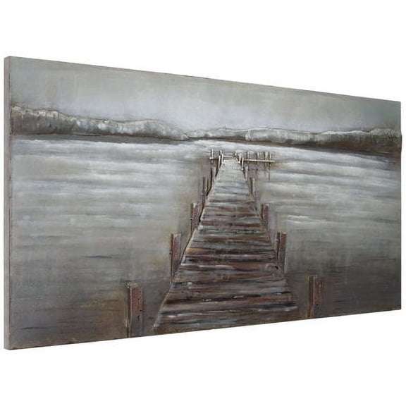 Empire Art Direct PMO-140127-4824 Primo Mixed Media Hand Painted Iron Wall Sculpture - Pier