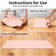 thumbnail image 3 of PU Leather Desk Pad, Non-Slip Waterproof Desk Mat, Large Office Mouse Pad, Full Coverage Desk Blotter Mat with Strap, Writing & Mouse Pad for Office & Home(Light Pink, 31.5”x15.7”), 3 of 8