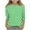 Green, variant on Wancir Tops for Teen Girls Gradient Color Crewneck 3/4 Sleeves Shirts Soft Comfy Loose Fit Basic Tee for Girls 5-12 Years