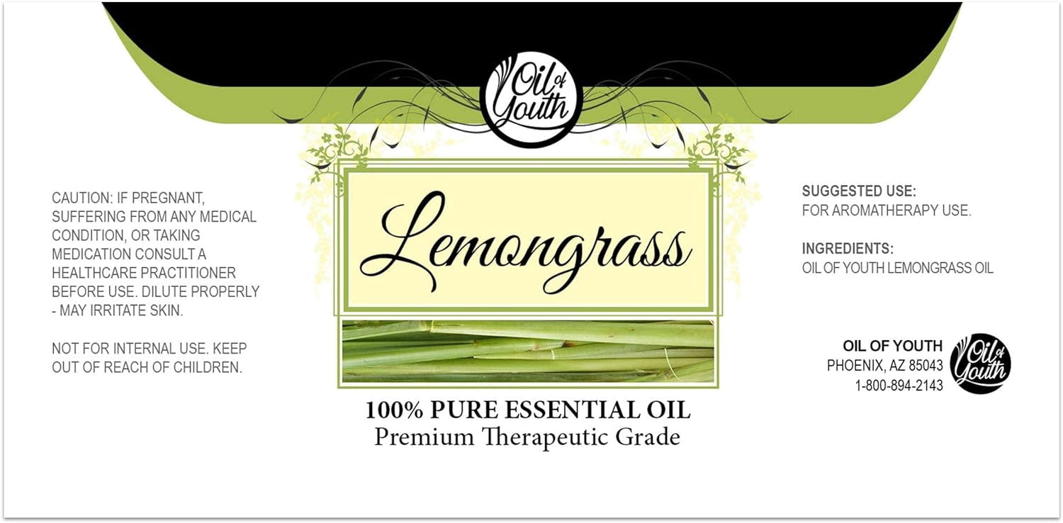 Oil of Youth Lemongrass Essential Oil, 16 fl oz