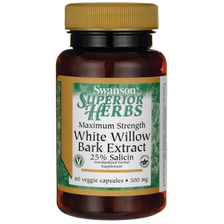Ladies Aged Bark - Swanson White Willow Bark Extract 500 mg 60 Veg Caps
