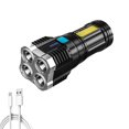 thumbnail image 1 of Lampe de Poche, 5W Performance Durable 800mAh Capacité Boîtier Solide 4 Modes de Travail Conduit Lampe de Poche Ultra Lumineux pour la Randonnée 1PC, 1 of 8