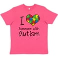 thumbnail image 3 of Inktastic I Heart Someone With Autism Youth T-Shirt, 3 of 5