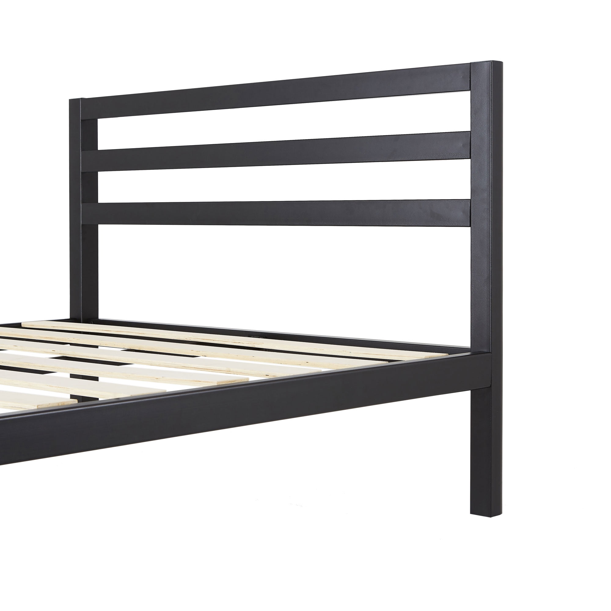 Intellibase Queen Size Wooden Slat Black Metal Platform Bed Frame Intellibase Queen Size Wooden Slat Black Metal Platform Bed Frame With Headboard Com