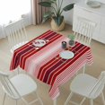 thumbnail image 6 of Red Vertical Striped Table Cloth Waterproof Tablecloths, Farmhouse Minimalist Abstract Lines Tablecloth Dining Table Cover for Kitchen Party Tabletop Outdoor, Square Tablecloth 60x60 Inch, 6 of 9