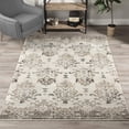 thumbnail image 2 of 5' x 8' Beige and Brown Oriental Area Rug, 2 of 11