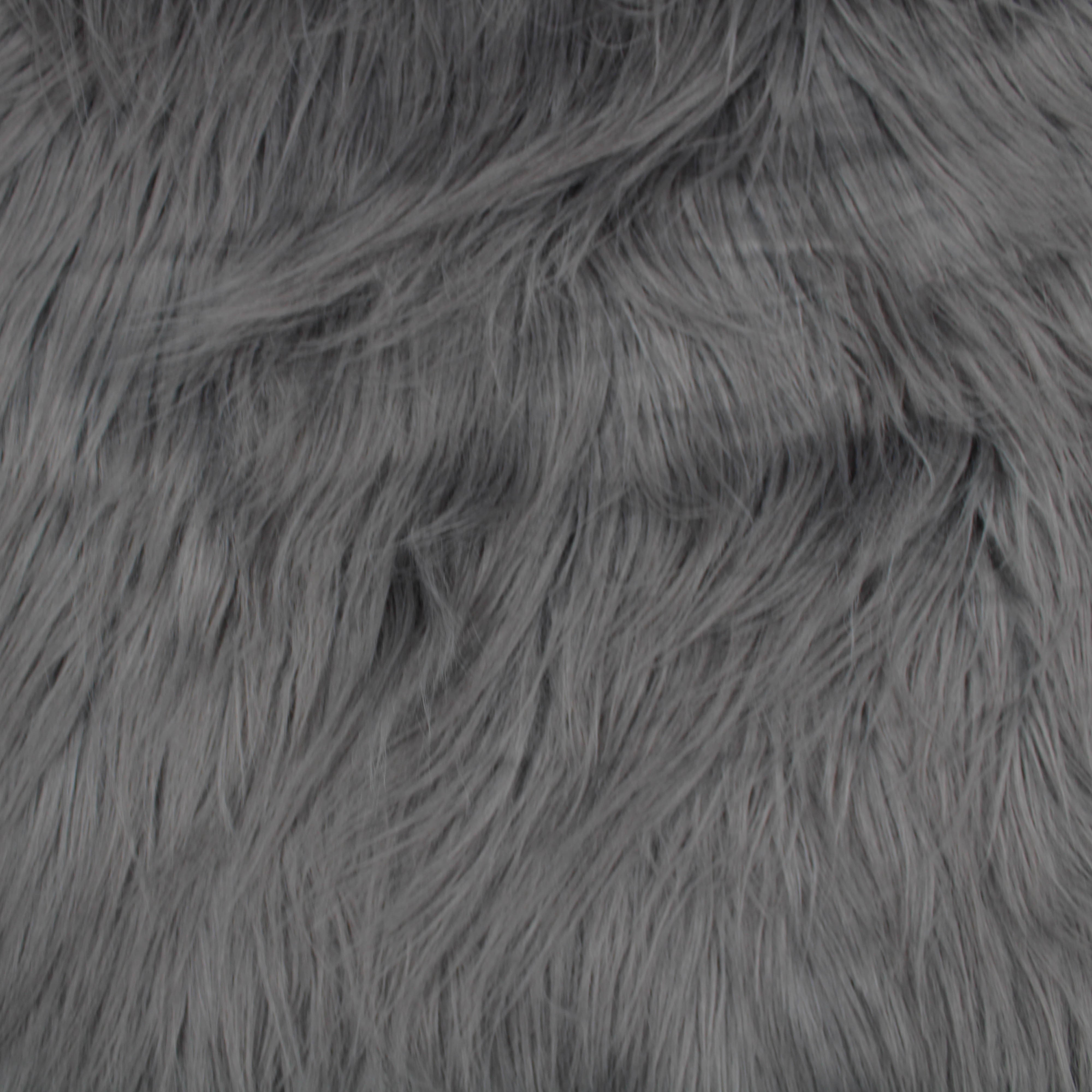 Faux Fur Long Pile Wild Rabbit Black Ivory Fabric  60 Wide  Sold by the Yard