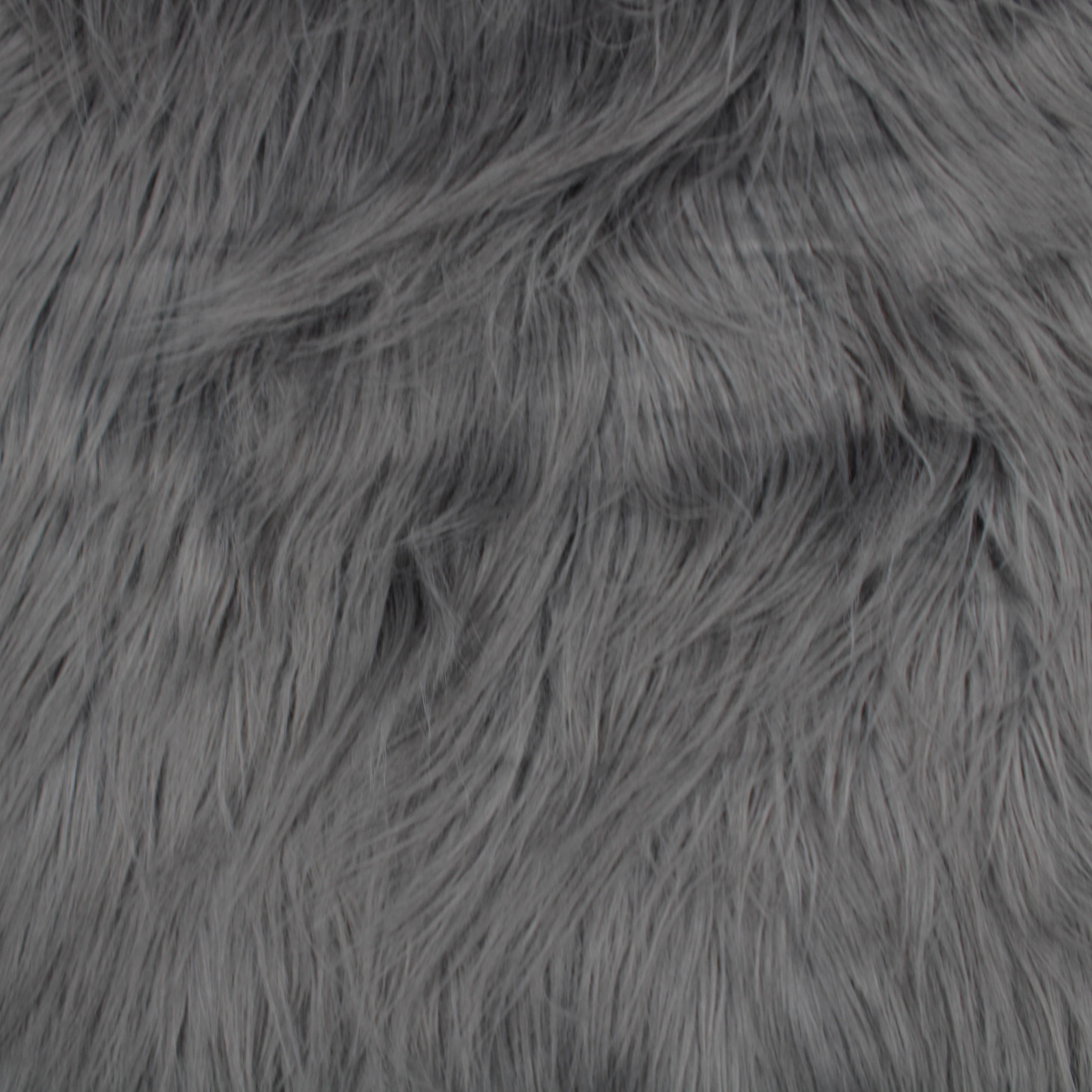 Faux Fur Long Pile Wild Rabbit Black Ivory Fabric 60 Wide Sold by the Yard
