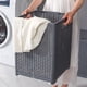 thumbnail image 4 of Organizadores de armario y almacenamiento Cesta para ropa sucia Cesta plegable para ropa sucia Cesta de plástico para almacenamiento de baño Cesta para ropa sucia Cesta hueca de imitación de ratán, 4 of 6