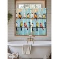 thumbnail image 7 of Kitchen Curtains 45 Inches length, Colorful Oil Painting Window Treatment Curtain Drapes, Vintage Spring Birds Animals Lightweight Window Panels for Living Room Bedroom, 52"x45", 2 Panels, 7 of 7