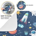 thumbnail image 6 of Wobogo Space Themed Kitchen Drying Mat Heat Resistant Drainage with Non-Slip Rubber Backing Hides Stains Super Absorbent Easy to Clean 18×24in, 6 of 8