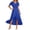 Blue, variant on Glitter Formal Dresses for Cuvvy Women Plus Size A-line High Low Wedding Guest Gala Dress with Ruffles