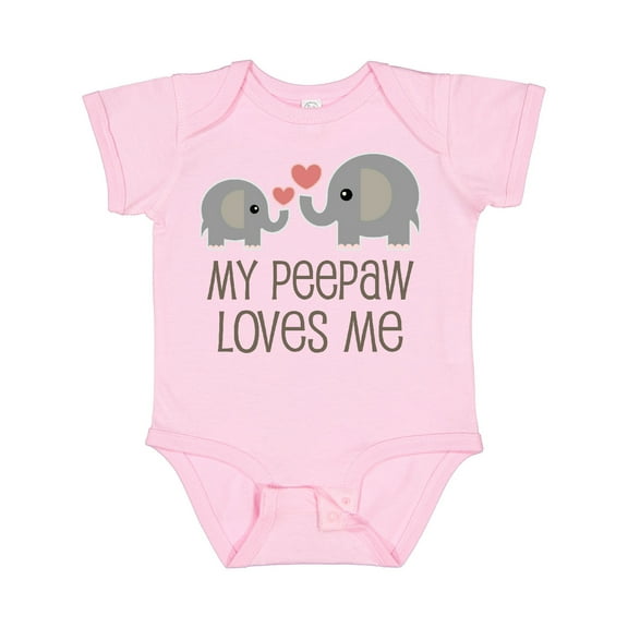 Inktastic My Peepaw Loves Me Grandchild Boys or Girls Baby Bodysuit