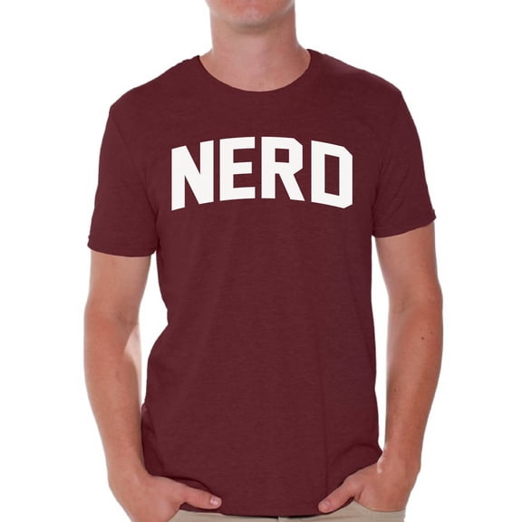 Awkward Styles Nerd Shirt for Men Nerd White Prints Cute Birthday Gifts for Nerds Nerd Themed Party Gifts for Him Nerd Geek Shirt Nerd Lovers T Shirt Nerd Men Clothing Nerd Tshirt for Boyfriend