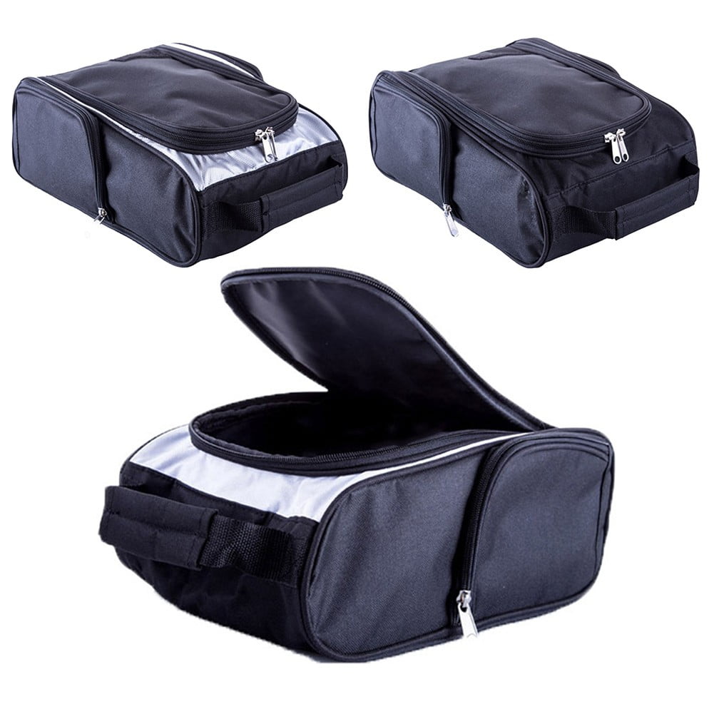 Golf Shoe Bag Portable Dust-Proof Sports Bag with Side Pockets 600D Oxford Cloth Wear-Resistant Case
