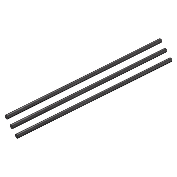 Varilla de Fibra de Carbono Unique Bargains 5mm x 150mm para RC Avión Bricolaje Paquete de 3