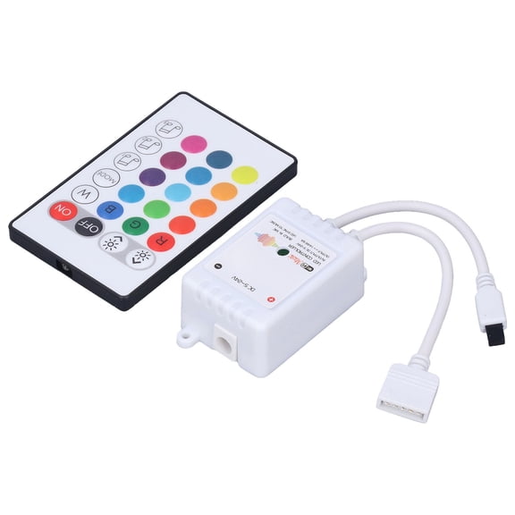24 Teclas Smart LED Strip Lights Control Remoto RGB Controlador Inalámbrico Aplicación De Teléfono Móvil Control De Aplicación Inteligente Audio Audio 16 Colores 4 Modos De